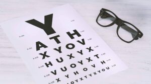 eye-glasses-on-eyesight-test-chart-3H3UUEQ-scaled-e1624456602877